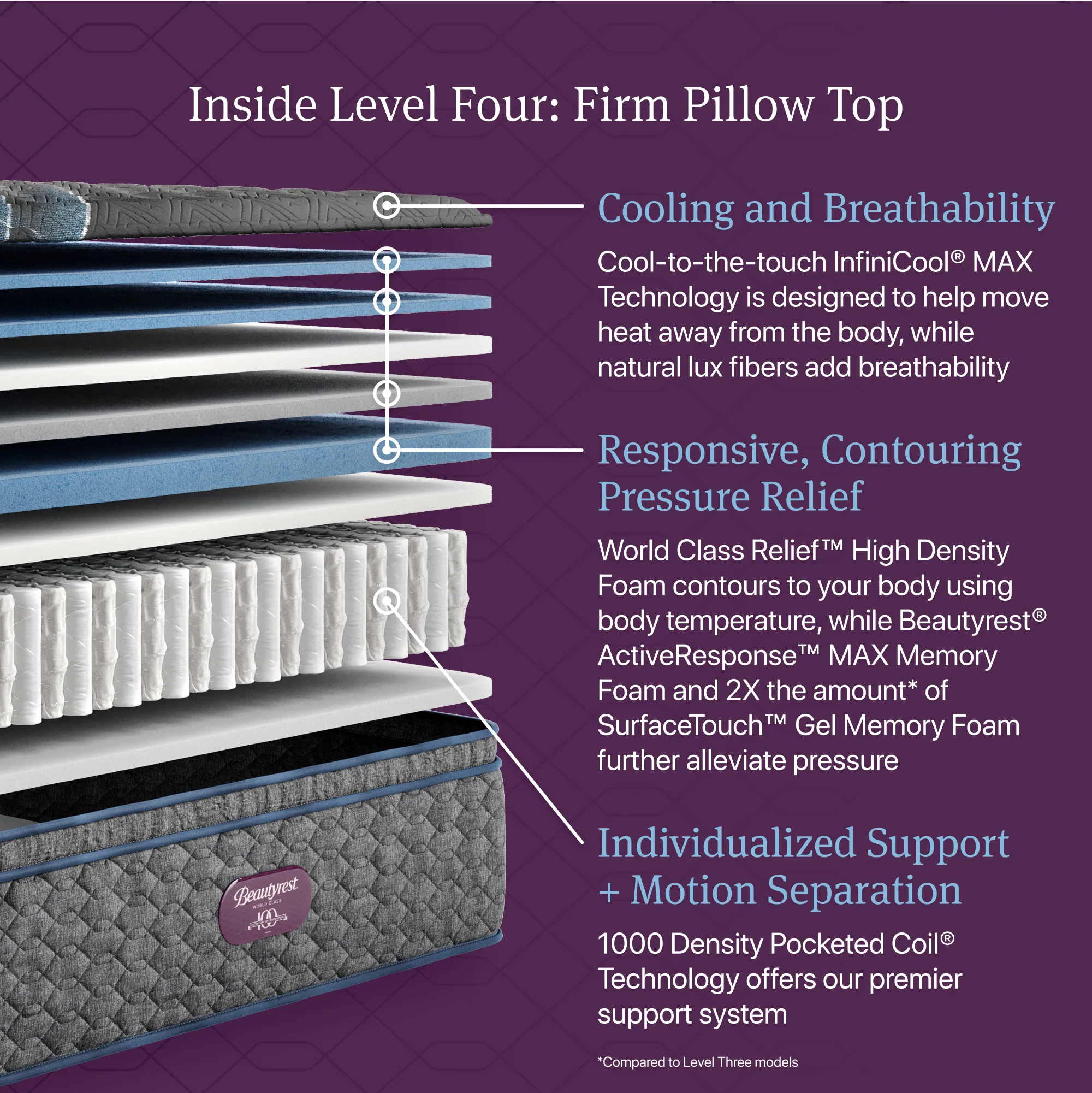 Beautyrest World Class Level Four Firm Pillow Top - Image 3