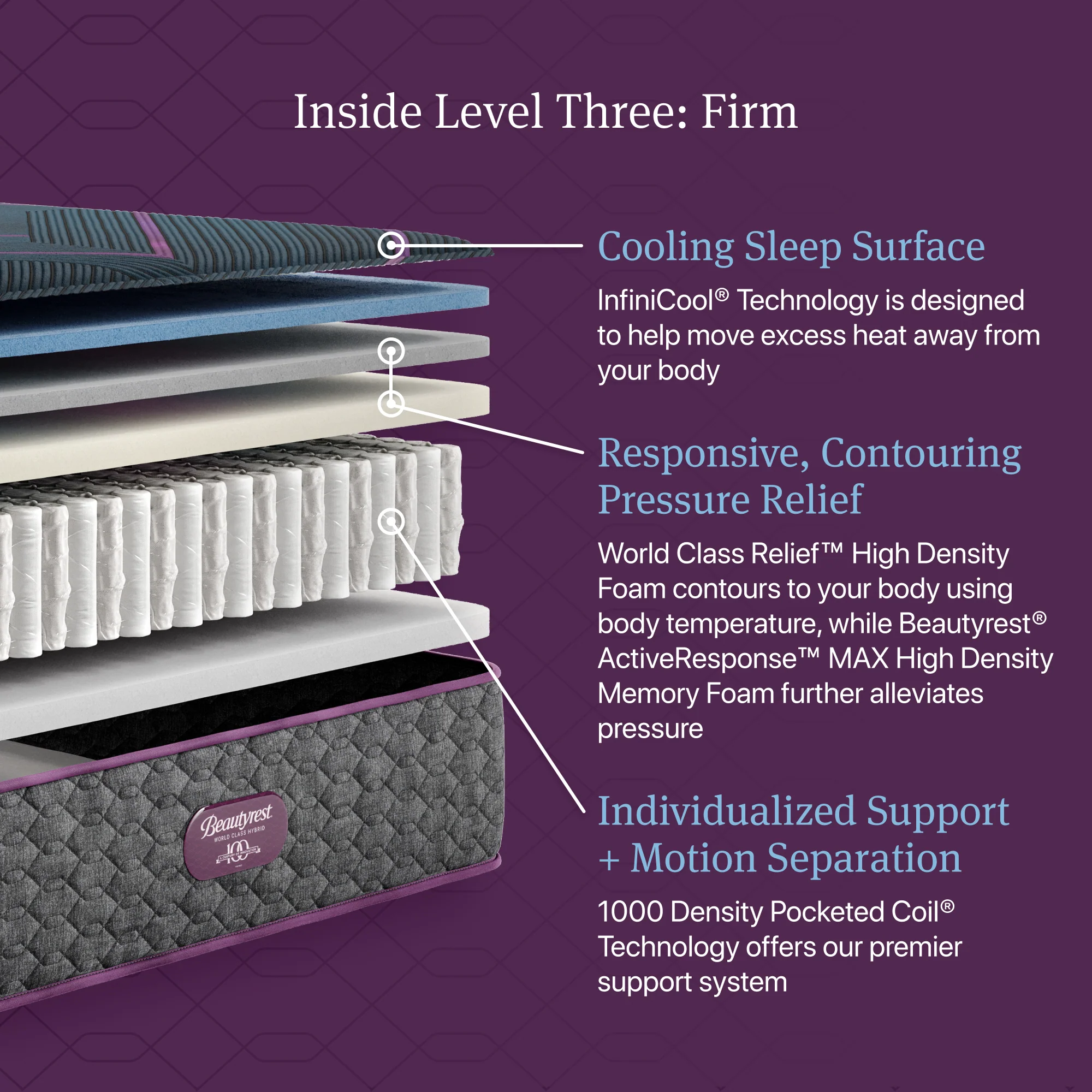 Beautyrest World Class Level Three Hybrid Firm - Image 5