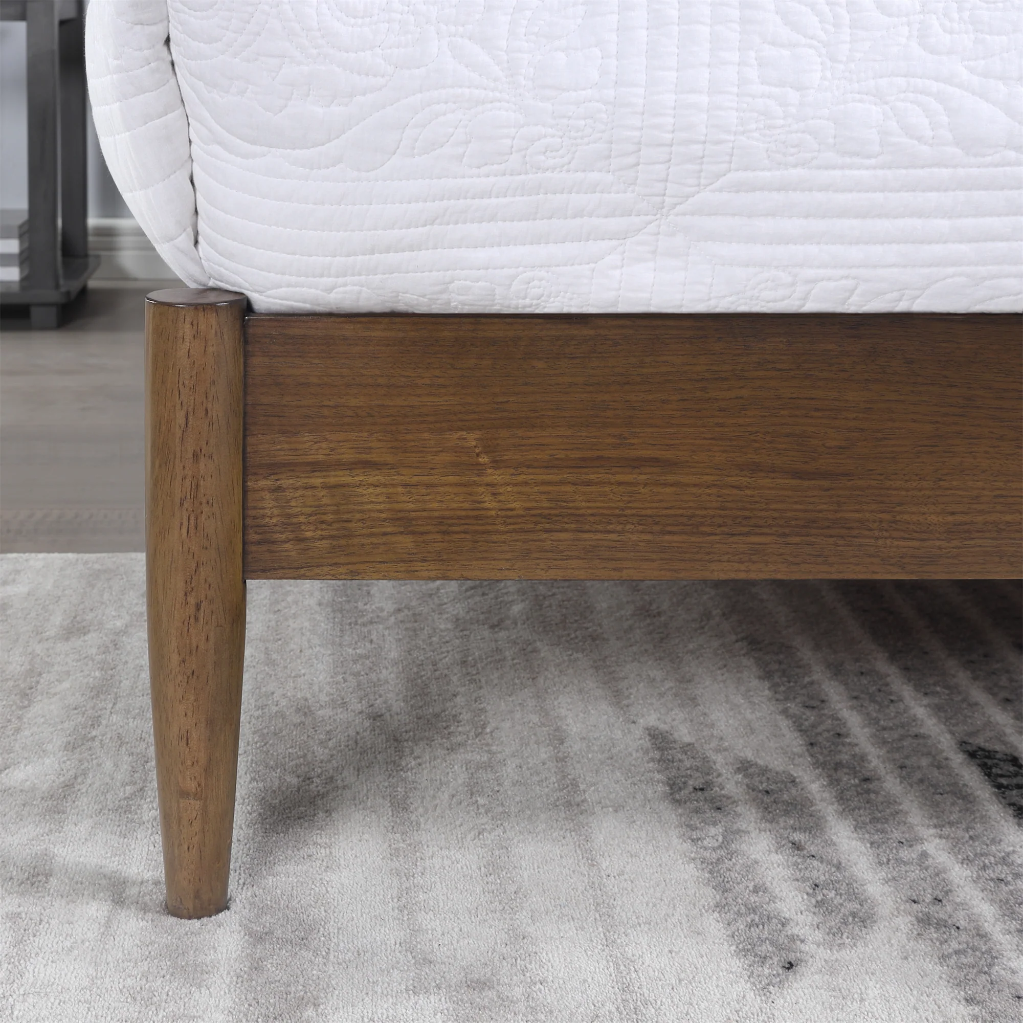Infinity Del Mar Upholstered Platform Walnut Bed - Image 4