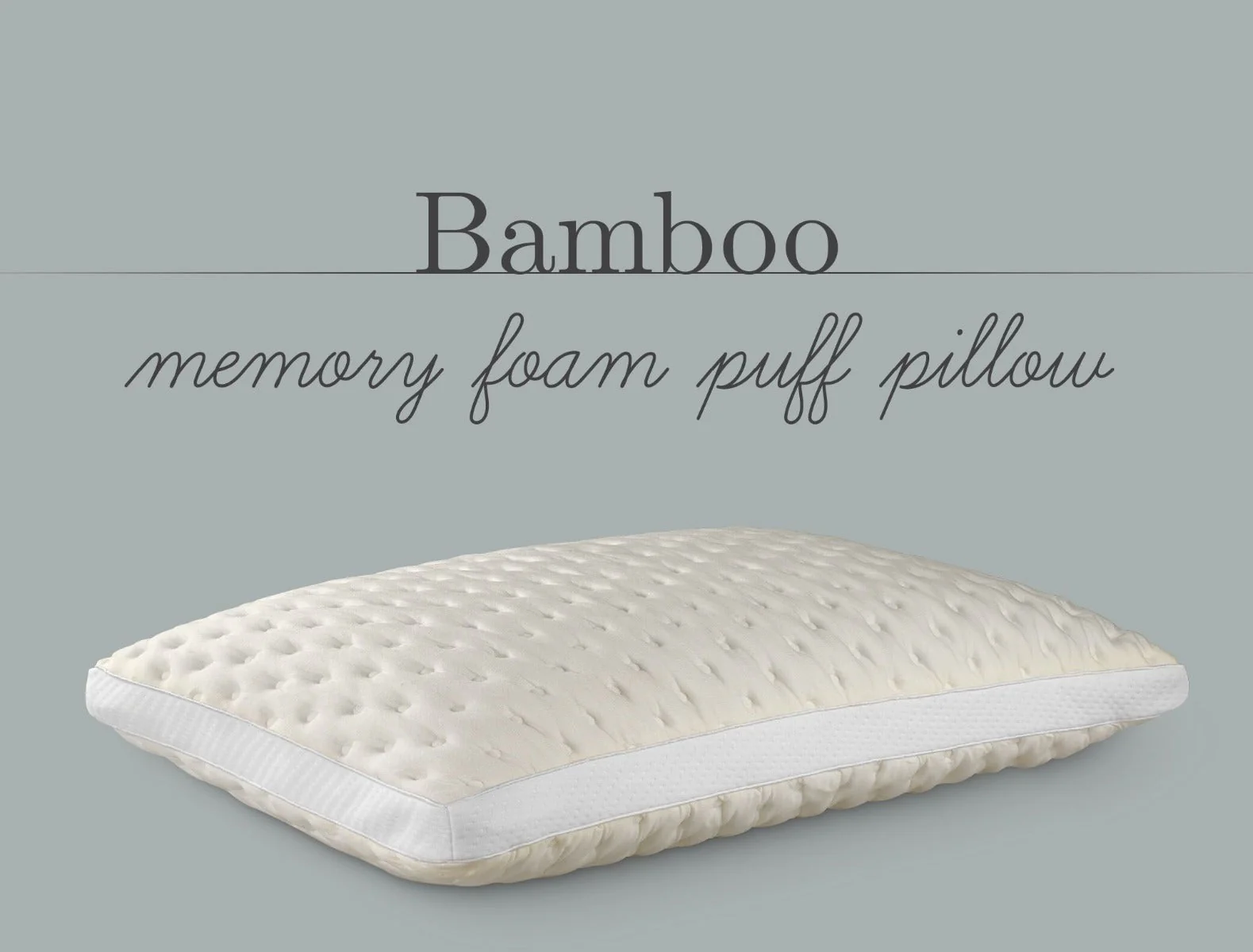 PureCare Bamboo Memory Foam Puff Soft Pillow - Image 4
