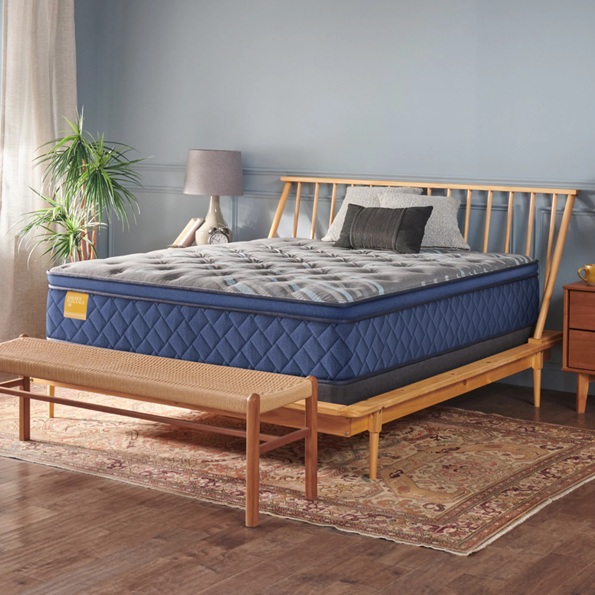 Sealy Golden Elegance Fiji Palms Soft Euro Pillow Top - Image 5