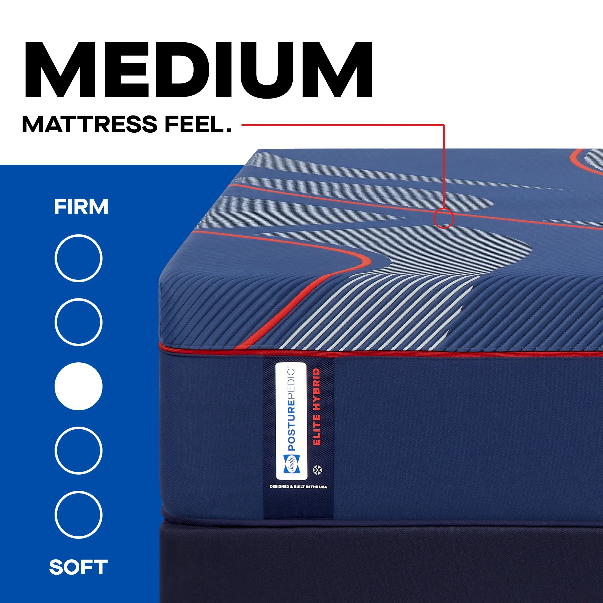 Sealy Posturepedic Elite Albany2 Hybrid Medium Mattress - Image 2