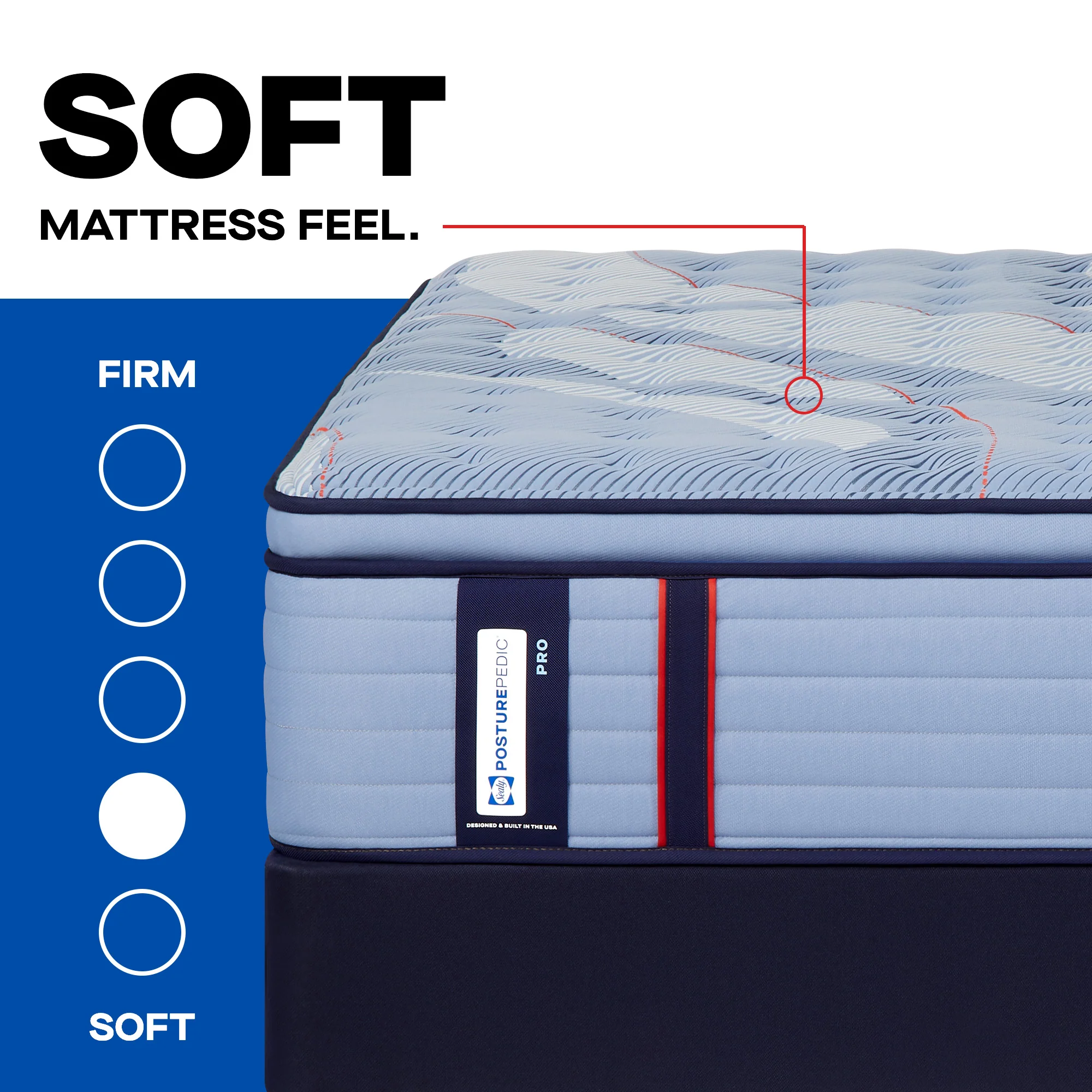 Sealy Posturepedic Pro Gratified2 Soft Euro Pillow Top - Image 2
